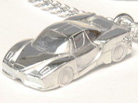 Enzo Ferrari Sterling Silver Keyring