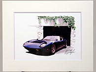 Lamborghini Miura Illustration by Kenichi Hayashibe