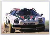 LANCIA Stratos ALITALIA Illustration by Kenichi Hayashibe