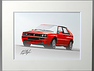 LANCIA Delta Integrale Evo1 (red)Illustration by Kenichi Hayashibe