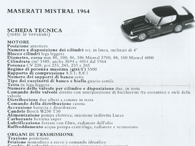 MASERATI Collection N.8 MISTRAL 1964 Miniature Model