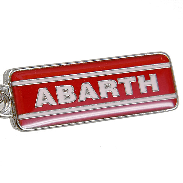 ABARTH STRIPE & Logo Metal Keyring