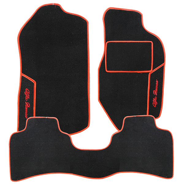 Alfa Romeo 145 Floor Mats (Black/Red Piping RHD)