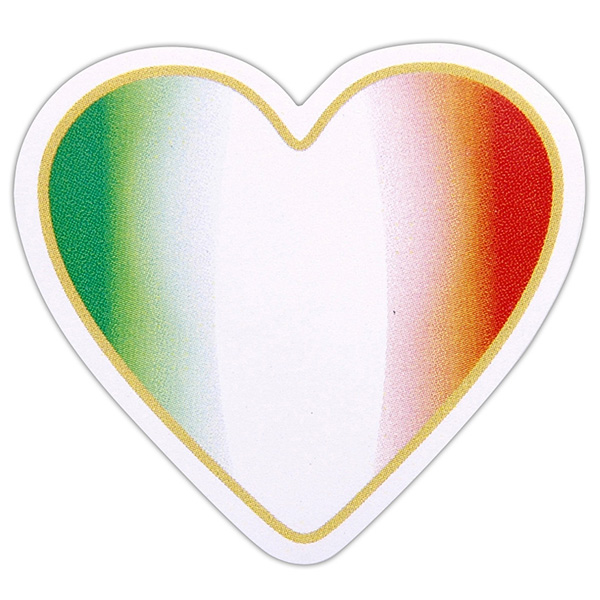 Heart Shaped Italian Flag Sticker