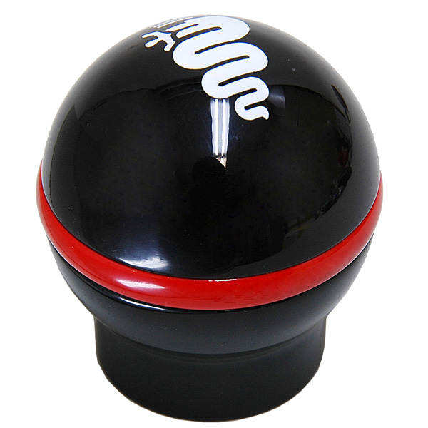 Alfa Romeo Biscione Aluminium Gear Knob (Reverselock/Black Red Line) 