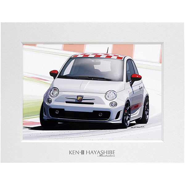 NEW FIAT 500 ABARTH (Gray) Illustration by Kenichi Hayashibe