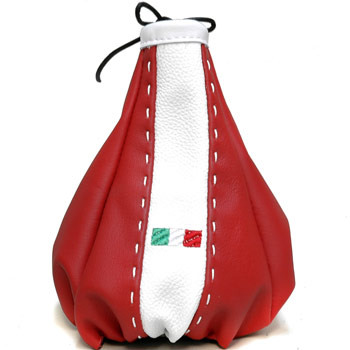 FIAT/ABARTH 500/595 ABARTH Leather Gear Cover (Red & White)