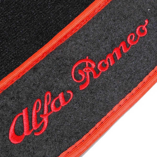 Alfa Romeo MiTo Floor Mats (Black/Red Piping/RHD)