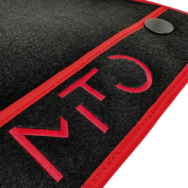 Alfa Romeo MiTo Floor Mats (Black/Red Piping/LHD)