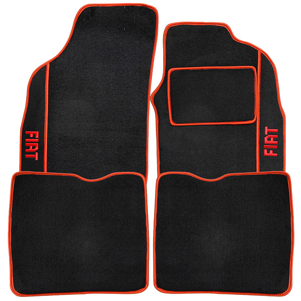 FIAT New Panda Floor Mats (Black/Red Piping/RHD