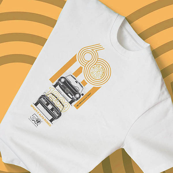 Alfa RomeoオフィシャルSpider 60周年記念Tシャツ(1969)