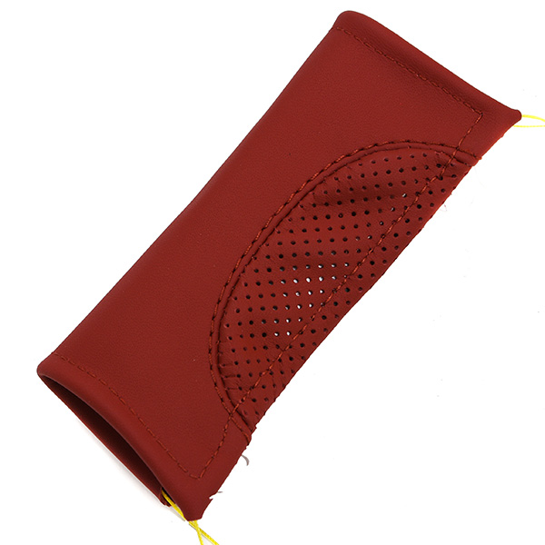 Alfa Romeo 147/156 Leather Hand Brake Grip Cover (Red/Red Steach)