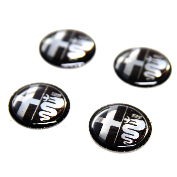 Alfa Romeo Emblem 3D Sticker Set (Mono Tone/12mm/4pcs.)