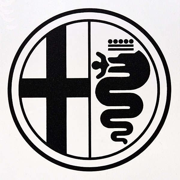 Alfa Romeo Emblem Sticker/Black (Clear Base)