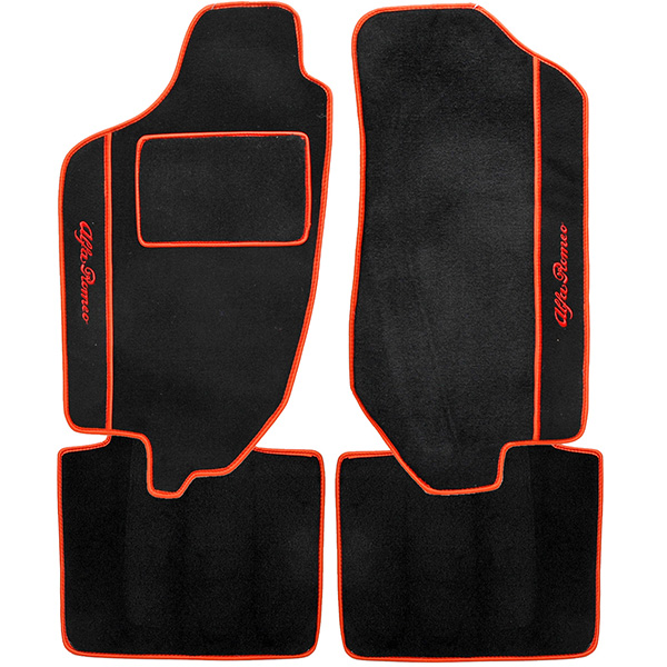 Alfa Romeo 145 Floor Mats (Black/Red Pipng/LHD)