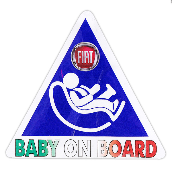 FIAT BABY IN CARステッカー(裏貼りタイプ) : イタリア自動車雑貨店