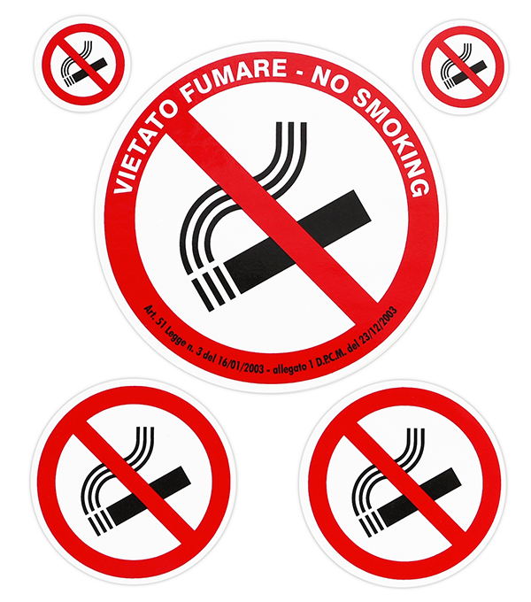 No Smoking Sticker Set