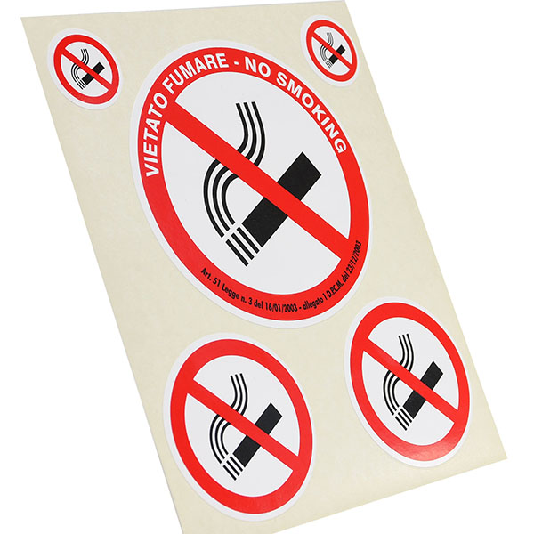 No Smoking Sticker Set