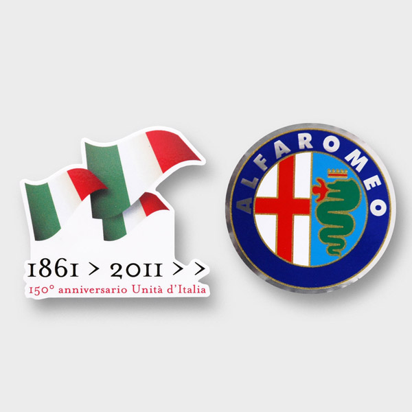 ITALIA 150 Memorial Sticker (Die Cut/Alfa Romeo)