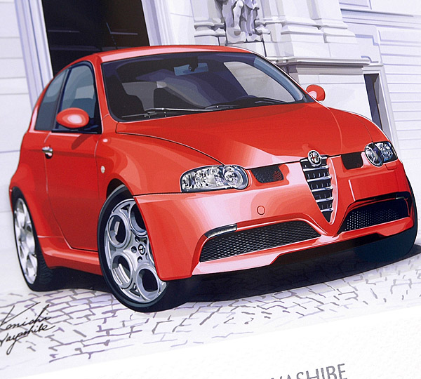 Alfa Romeo 147GTA Illustration by Kenichi Hayashibe