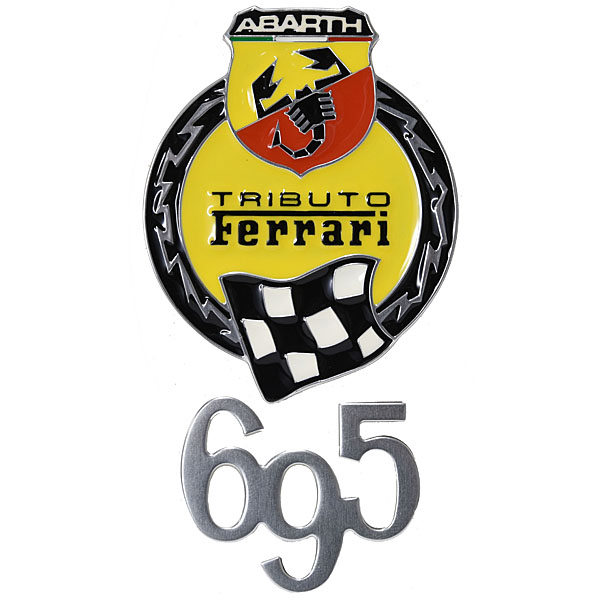 ABARTH純正695 TRIBUTO Ferrariサイドエンブレムセット : イタリア 