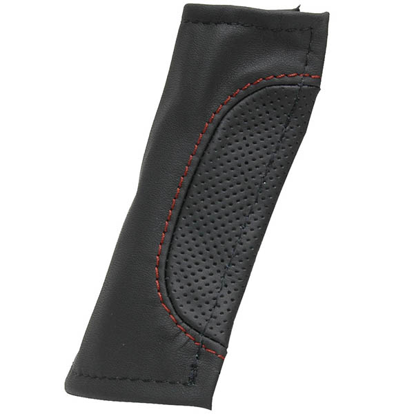 Alfa Romeo MiTo Leather Hand Brake Grip Cover (Black/Red Steach)