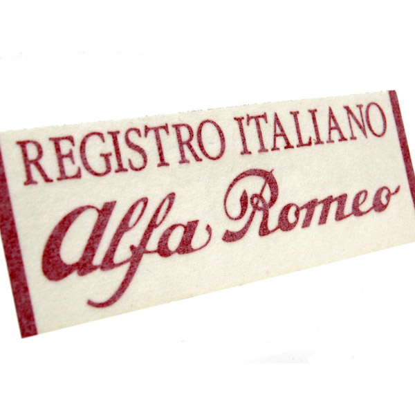 REGISTRO ITALIANO Alfa Romeo Logo Sticker(Die Cut)