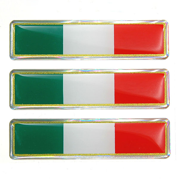 Italian Flag 3D Sticker (3pcs)