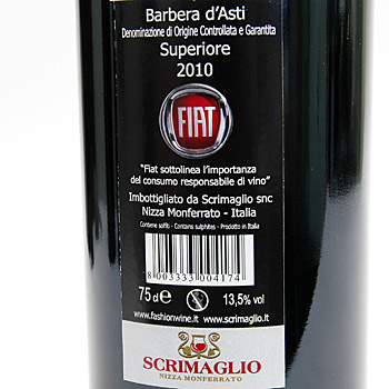 FIAT磻()-BARBERA DASTI DOCG SUPERIORE -2010-եȥܥå