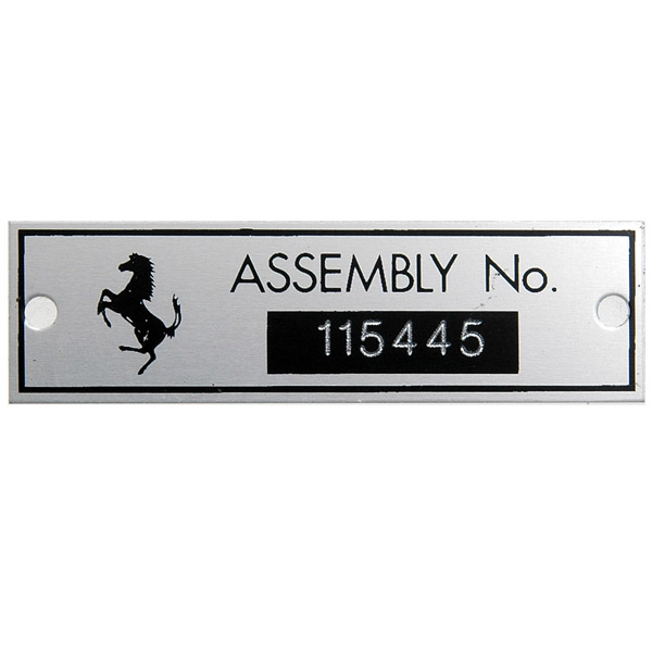 Ferrari ASSEMBLY Number Plate