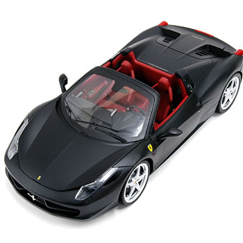 1/18 Ferrari 458 Spider Miniature Model(Mat Black)