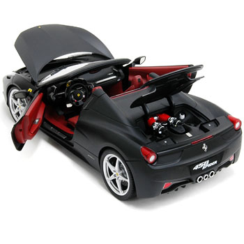 1/18 Ferrari 458 Spider Miniature Model(Mat Black)