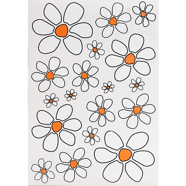 FIAT 500 Flower Sticker