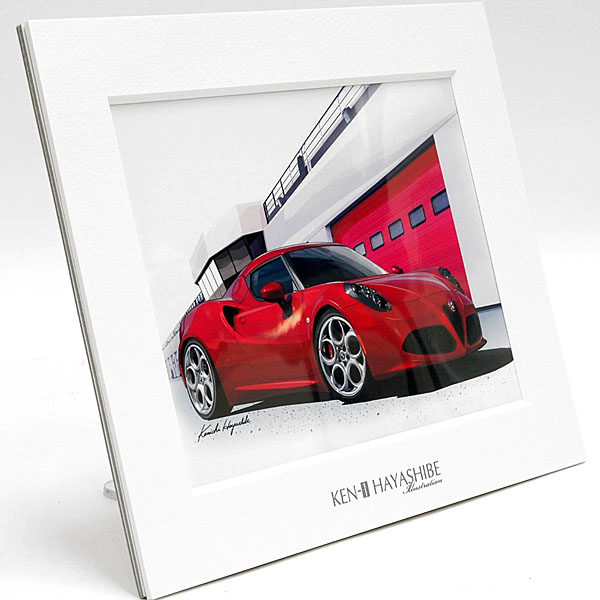 Alfa Romeo 4C(Red) Illustration by Kenichi Hayashibe