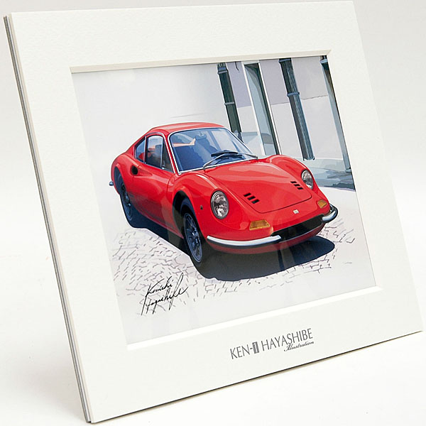 Ferrari Dino 246GT Illustration(Red) by Kenichi Hayashibe