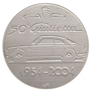 Alfa Romeo Giulietta 50 anni Memorial Paper Weight by RIA(Registro Italiano Alfa Romeo)