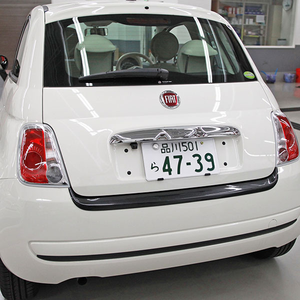 FIAT 500 Rear Bumper Protector(Carbon Look)