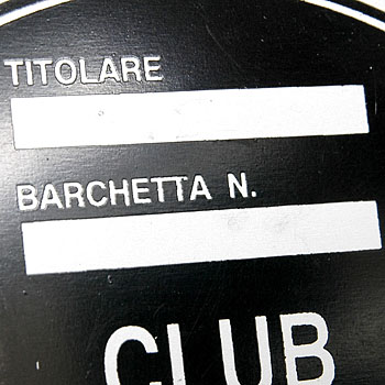 Barchetta CLUB ITALIA Version Chassis Plate