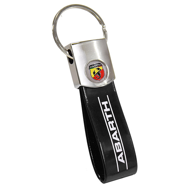 ABARTH Strap Shaped Keyring/Black Band