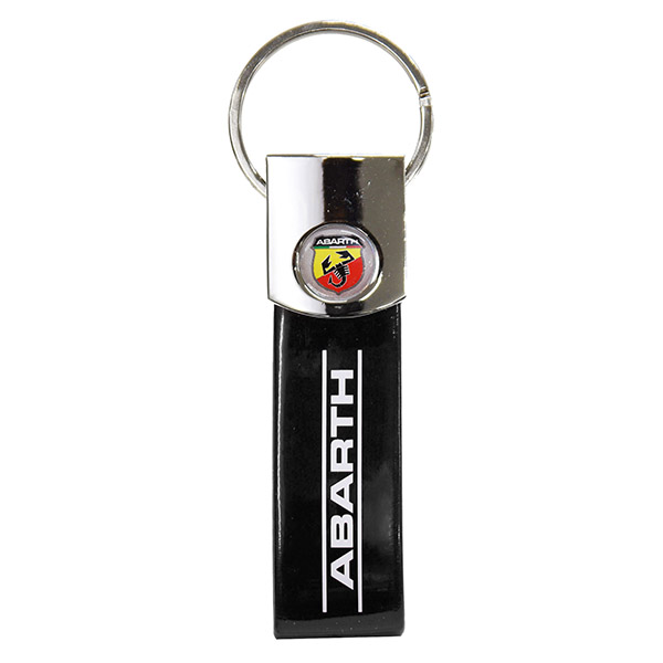 ABARTH Strap Shaped Keyring/Black Band