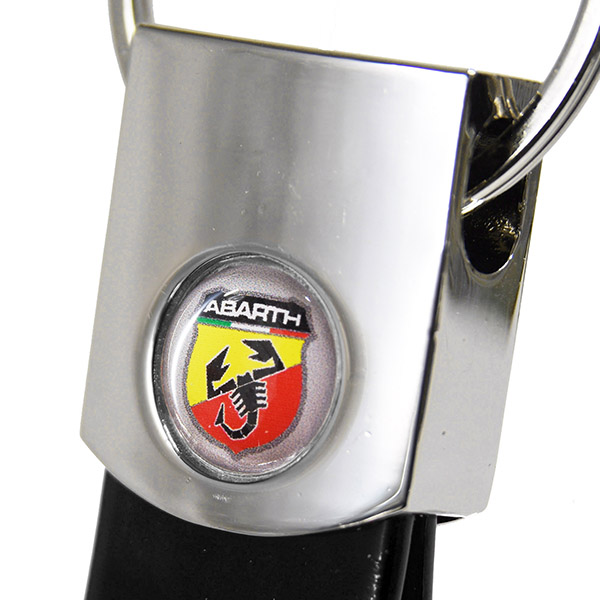 ABARTH Strap Shaped Keyring/Black Band