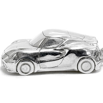 Alfa Romeo 4C Sterling Silver Keyring