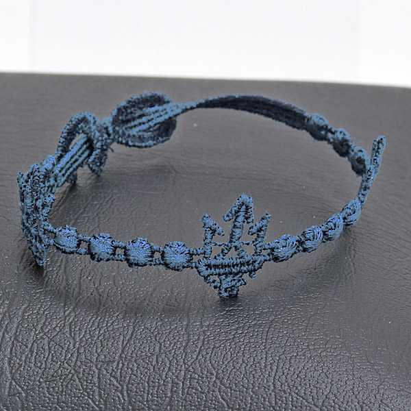 MASERATI TRIDENTE Lace Bracelet by Cruciani (Navy)