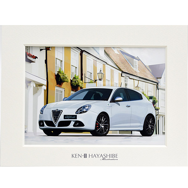 Alfa Romeo Giulietta(White)  Illustration by Kenichi Hayashibe