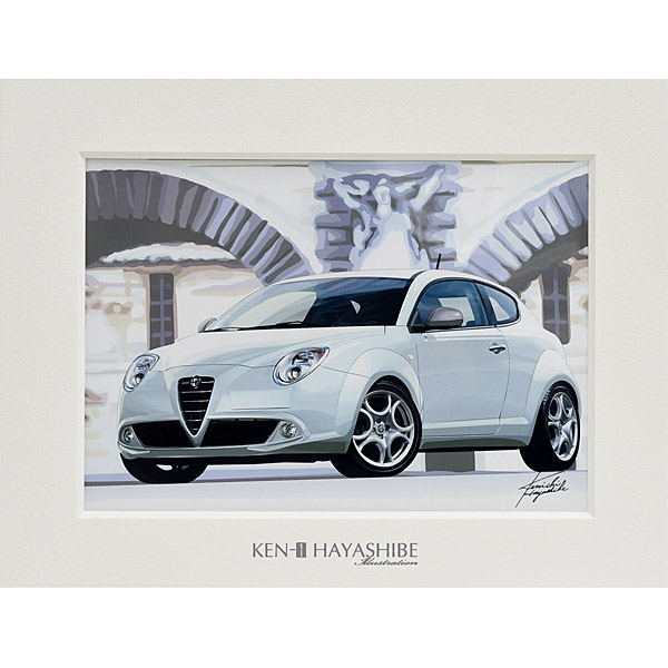 Alfa Romeo MiTo (White) Illustration by Kenichi Hayashibe