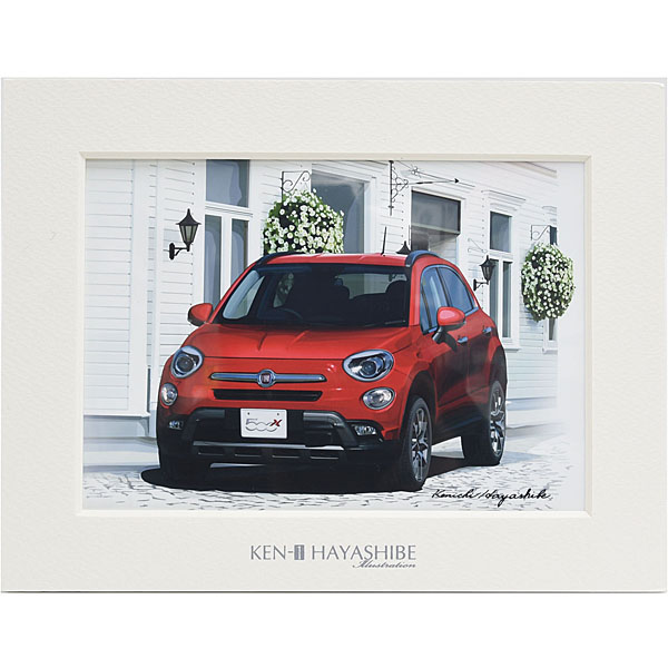 FIAT 500X Illustration(Red) by Kenichi Hayashibe