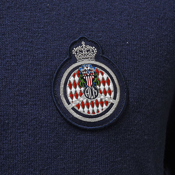 AUTOMOBILE CLUB DE MONACO Official Zip Up Knitted Felpa (Navy)