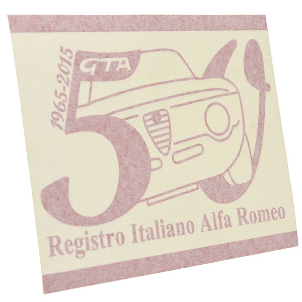 Alfa Romeo Giulia GTA 50 anni Memorial Sticker(Red) by RIA(Registro Italiano Alfa Romeo)