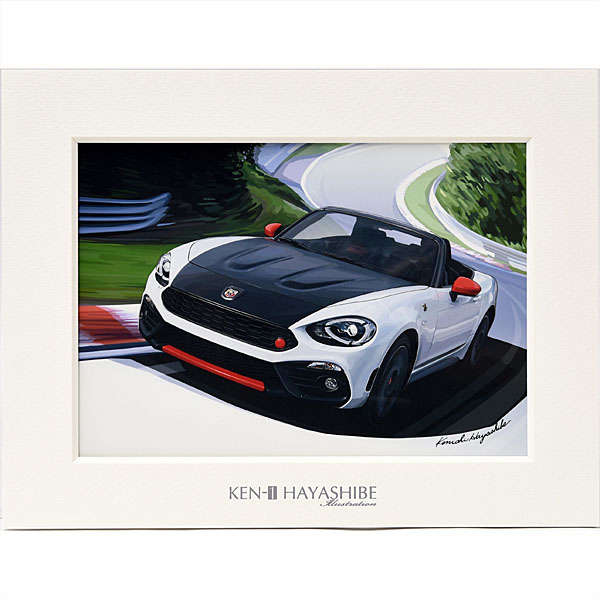 ABARTH124spider (White) Illustration by Kenichi Hayashibe