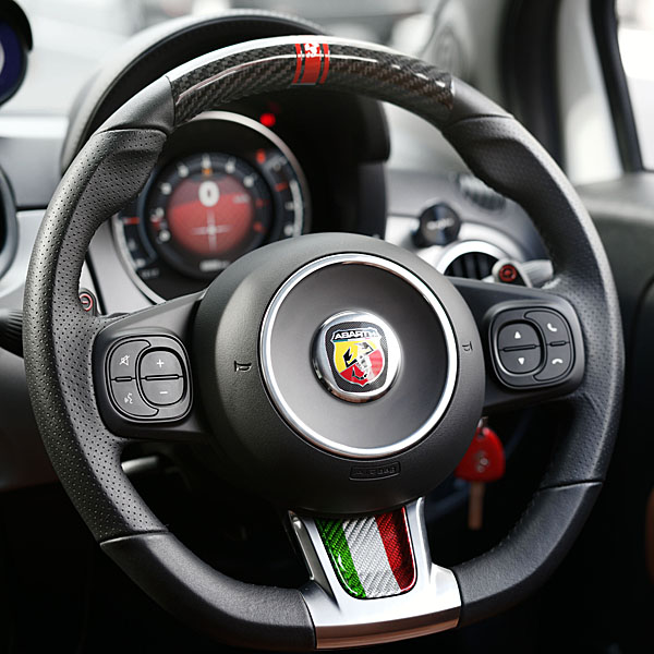 ABARTH 500 Real Carbon Steering Top Cover(scorpione)